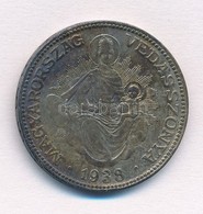 1938. 2P Ag 'Madonna' T:2- Patina Adamo P7 - Zonder Classificatie