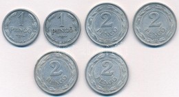 1941-1942. 1P Al (2x) + 1941-1943. 2P Al (4x) T:1-,2 Patina, Ph - Ohne Zuordnung