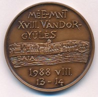 Lantos Györgyi (1953-) 1988. 'MÉE XVIII. Vándorgyűlés - Baja / Türr István' Br Emlékérem (42mm) T:1- - Non Classés