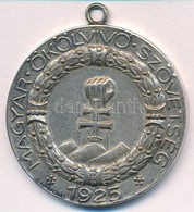 1933. 'Magyar Ökölvívó Szövetség 1925' Jelzett Ag Díjérem Füllel, 'Arkanzas' Gyártói Jelzéssel, Hátoldalon Gravírozva 'B - Ohne Zuordnung