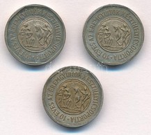 1979. '10 éves Az Éremgyűjtők Keszthelyi Csoportja' (3x) Ag  (4,09g/0.800/15mm) Emlékérem T:1 (eredetileg PP) Patina 
Ad - Ohne Zuordnung