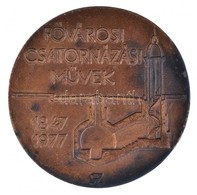 1979. 'Fővárosi Csatornázási Művek / Kiváló Vállalat' Br Emlékérem, Dísztokban (59mm) T:2 Patina - Non Classificati