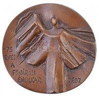 1987. '75 éves A Fővárosi Énekkar' Kétoldalas Br Plakett, Hátlapon Gravírozva. Szign.: JF (~127mm) T:2 - Zonder Classificatie