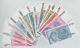 Jugoszlávia 1992-1993. 100D-10.000.000.000D (16xklf) Inflációs Kiadások T:I
Yugoslavia 1992-1993. 100 Dinara - 10.000.00 - Ohne Zuordnung