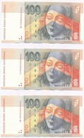 Szlovákia 2001. 100K (3x) Sorszámkövető T:I
Slovakia 2001. 100 Korun (3x) Sequential Serials T:UNC - Ohne Zuordnung