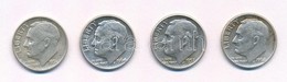 Amerikai Egyesült Államok 1951S-1964D 1d Ag 'Roosevelt' (4xklf) T:2 
USA 1951S-1964D Dime Ag 'Roosevelt' (4xdiff) C:XF - Unclassified