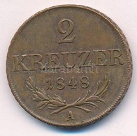 Ausztria 1848A 2kr Cu T:2
Austria 1848A 2 Kreuzer Cu C:XF 
Krause KM#2188 - Non Classés