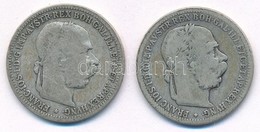 Ausztria 1893-1894. 1K Ag 'Ferenc József' (2xklf) T:2-,3 Austria 1893-1894. 1 Corona Ag 'Franz Joseph' (2xdiff) C:VF,F - Ohne Zuordnung