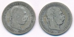 Ausztria 1893-1894. 1K Ag 'Ferenc József' (2xklf) T:2-,3 Austria 1893-1894. 1 Corona Ag 'Franz Joseph' (2xdiff) C:VF,F - Unclassified