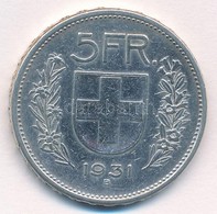 Svájc 1931B 5Fr Ag T:2
Switzerland 1931B 5 Francs Ag C:XF
Krause KM#40 - Zonder Classificatie