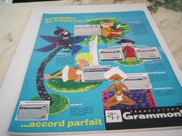 ANCIENNE PUBLICITE TRANSISTORS GRAMMONT   1964 - Altri & Non Classificati