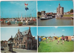 Groeten Uit Enkhuizen - Drommedaris, Camping, Rondvaartboot, Haven, Jachten - Enkhuizen