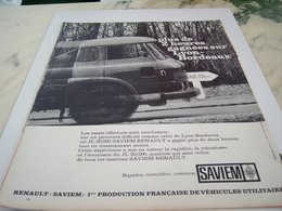 ANCIENNE PUBLICITE LYON BORDEAUX CAMION SAVIEM  RENAULT 1964 - Camions