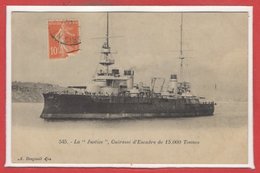 BATEAUX - GUERRE --  La Justice , Cuirassé D'escadre De 15000 Tonnes - Warships