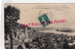 Delcampe - 76 - CAUDEBEC EN CAUX - LA VILLE ET LA SEINE - Caudebec-en-Caux