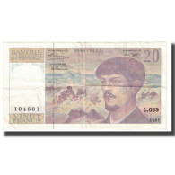 France, 20 Francs, Debussy, 1993, TB, Fayette:66 Bis.4, KM:151f - 20 F 1980-1997 ''Debussy''