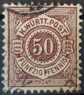 WÜRTTEMBERG 1875 - Canceled - Mi 49 - 50pf - Oblitérés