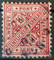 WÜRTTEMBERG 1881 - Canceled - Mi 203 - 10pf - Used