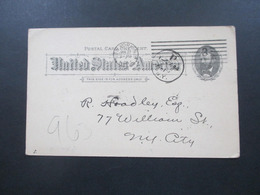 USA 1894 GA / Postkarte New York Und Stempel P NY Paid?? Gedruckte Karte Alumni Glee Club Of Columbia College - Storia Postale