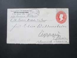 USA 1906 GA Umschlag Schiffspost New York - Boppard Per Steamer Kaiser Wilhelm Dampfer - Cartas & Documentos