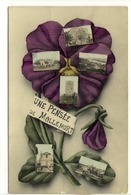 Carte Postale Ancienne Fantaisie Mallemort - Une Pensée - Multivues, Fleurs - Mallemort