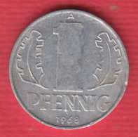 F7597 / - 1 Pfening - 1968 ( A ) - DDR Germany Deutschland Allemagne , Coins Munzen Monnaies Monete - 1 Pfennig