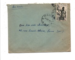 A E F LETTRE DE BANGUI POUR LA FRANCE 1951 - Covers & Documents