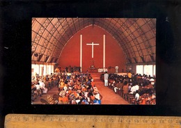 DAHOMEY BENIN : Eglise Ste Sainte Cécile De COTONOU Intérieur Messe / Timbre Poste Stamp Jeune Femme 1970 - Benin