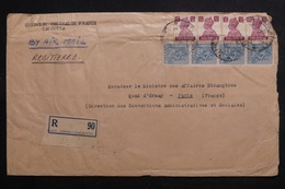 INDE - Enveloppe Du Consulat De France En Recommandé Pour Paris En 1948 - L 41543 - Briefe U. Dokumente