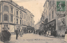 78-MANTES- LA RUE THIERS ET LA POSTE - Mantes La Ville