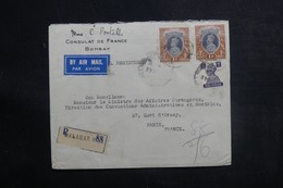 INDE - Enveloppe Du Consulat De France Pour Le Ministère Des Affaires Etrangères à Paris En 1948 - L 41551 - Brieven En Documenten