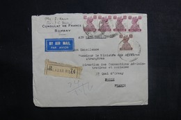 INDE - Enveloppe Du Consulat De France Pour Le Ministère Des Affaires Etrangères à Paris En 1948 - L 41552 - Lettres & Documents