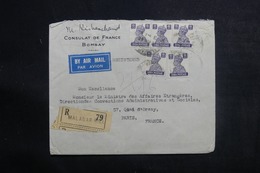 INDE - Enveloppe Du Consulat De France Pour Le Ministère Des Affaires Etrangères à Paris En 1948 - L 41556 - Cartas