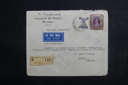 INDE - Enveloppe Du Consulat De France Pour Le Ministère Des Affaires Etrangères à Paris En 1948 - L 41566 - Cartas & Documentos