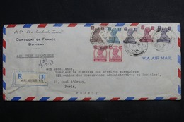 INDE - Enveloppe Du Consulat De France Pour Le Ministère Des Affaires Etrangères à Paris En 1949 - L 41569 - Cartas