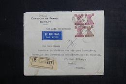 INDE - Enveloppe Du Consulat De France Pour Le Ministère Des Affaires Etrangères à Paris En 1948 - L 41572 - Brieven En Documenten