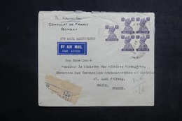 INDE - Enveloppe Du Consulat De France Pour Le Ministère Des Affaires Etrangères à Paris En 1948 - L 41574 - Cartas