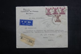 INDE - Enveloppe Du Consulat De France Pour Le Ministère Des Affaires Etrangères à Paris En 1948 - L 41577 - Covers & Documents