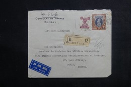 INDE - Enveloppe Du Consulat De France Pour Le Ministère Des Affaires Etrangères à Paris En 1948 - L 41579 - Storia Postale