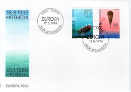 SUISSE 1994 EUROPA FDC YVERT N°1453/54 - 1994