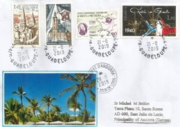 LA DESIRADE.Guadeloupe,île Française Des Petites Antilles. LETTRE Adressée Andorra 2019, Avec Timbre à Date Arrivée - Storia Postale