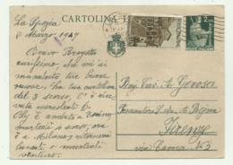 CARTOLINA FRANCOBOLLO LIRE 2 + 1 LIRA1947 - 1946-60: Poststempel