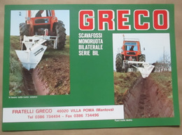 Greco Machine-Types Of Fiat Tractor, Agricultural Machines- Catalog, Prospekt, Brochure- Italy - Tractores