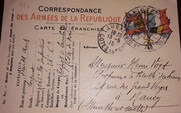 O) 1915 FRANCE, CORRESPONDENCE OF THE ARMIES OF THE REPUBLIC - NATIONAL TAX FOR SOLDIERS - COAT OF ARMS - Altri & Non Classificati