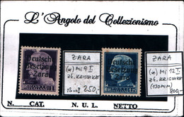 6946B) ITALIA- Zara, 1L.+1.25L. IMPERIALE Sovrastampata - 9 Ottobre 1943-MI 9 I-MI 10 I-FIRMATI-SENZA GOMMA - Occup. Tedesca: Zara