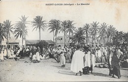 St Saint-Louis (Sénégal) - Le Marché - Carte Dos Simple Non Circulée - Senegal