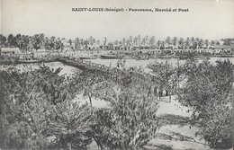 St Saint-Louis (Sénégal) - Panorama, Marché Et Pont - Carte Dos Simple Non Circulée - Senegal
