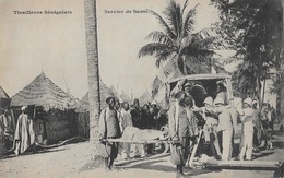 Tirailleurs Sénégalais (Sénégal) - Service De Santé, Transport D'un Blessé - Carte Dos Simple Non Circulée - Senegal