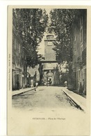 Carte Postale Ancienne Peyrolles - Place De L'Horloge - Peyrolles