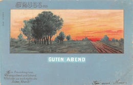 Gruss Aus Guten Abend - Litho 1901 - Sonstige & Ohne Zuordnung